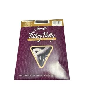 Hanes Fitting Pretty Shapers Pantyhose Queen Size 2X Style 735 BarelyBlack Sheer